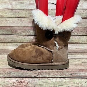 Ugg Brown Bailey Button Short Boots